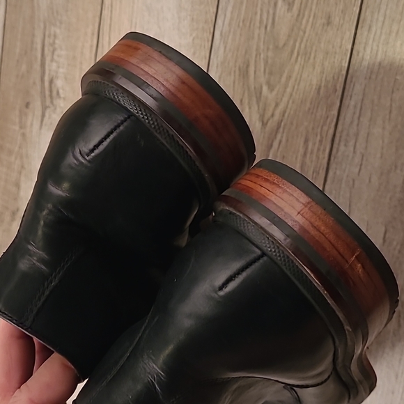 COLE HAAN Grand Boot Black Leather Sz 11.5 M Mens Ankle‎ Lace Up Chukka Boots - Picture 6 of 10